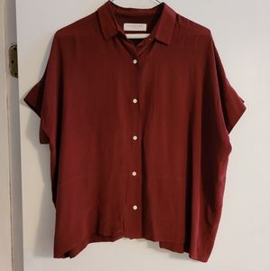 Clean Silk Short Sleeve Square Shirt Everland